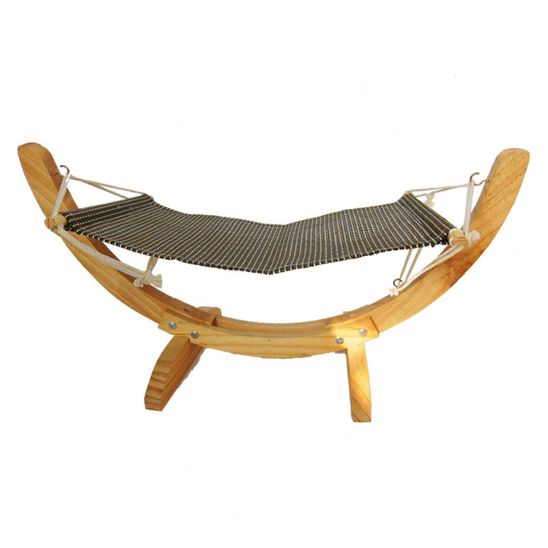 Stylish Wooden Cat Bed & Hammock | Elevated Pet Supplies Lounger