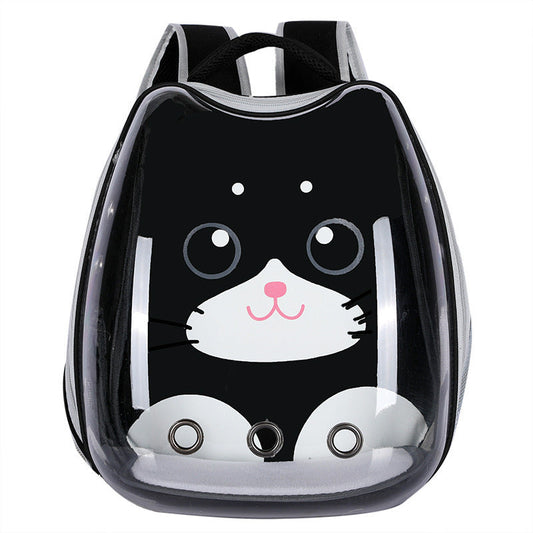 Clear View Transparent Cat Bag | Portable Outgoing Travel Carrier
