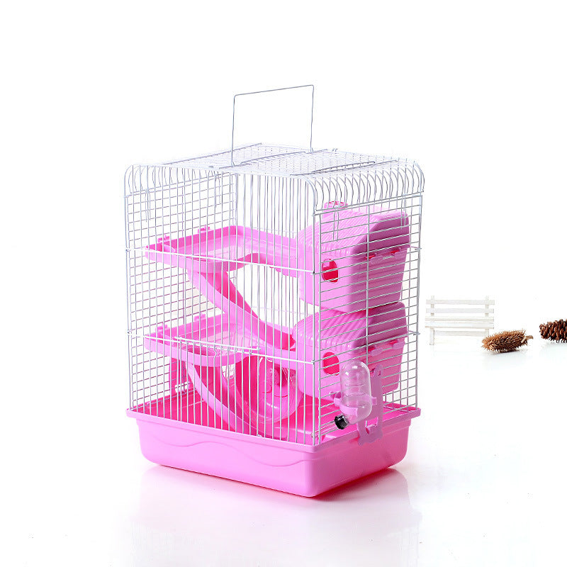Large Luxury Hamster Cage | 3-Floor Villa Habitat with Accessories