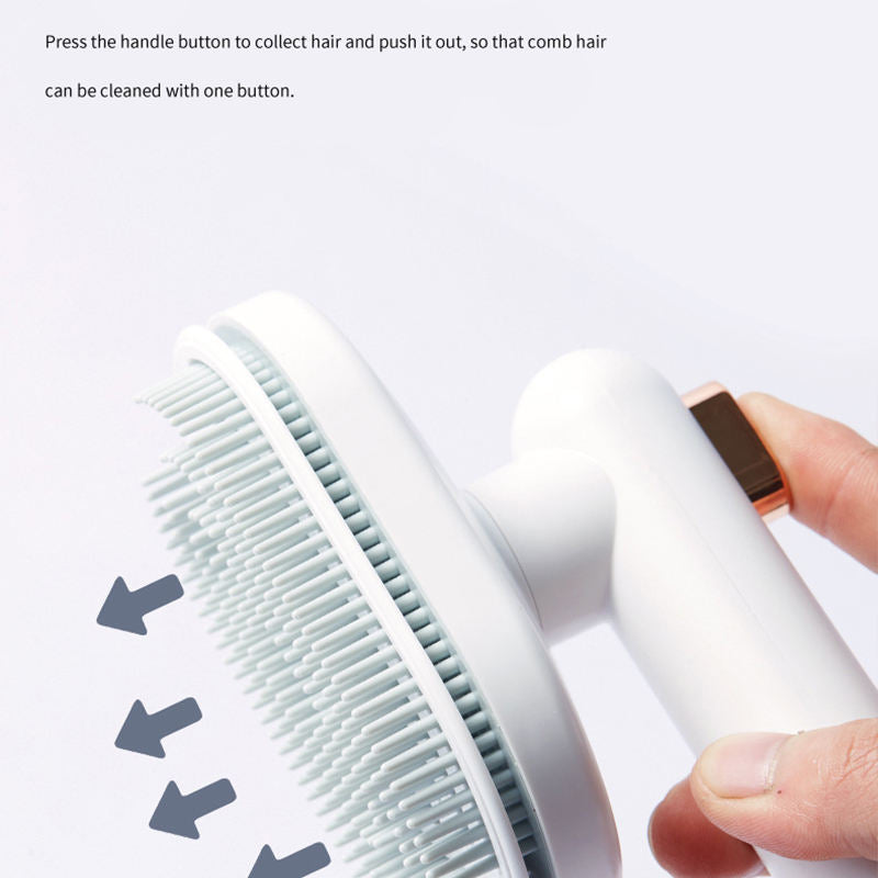 Pet Hair Removal Artifact Comb | Self-Cleaning Brush for Cat & Dog Floating Hair