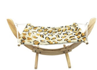 Stylish Wooden Cat Bed & Hammock | Elevated Pet Supplies Lounger