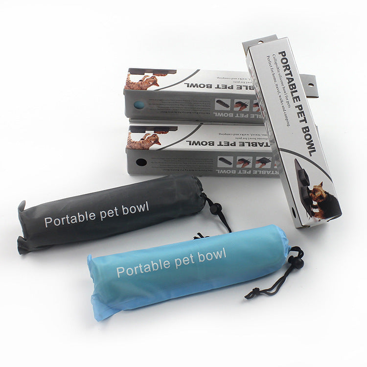 Portable Silicone Folding Pet Bowl | Collapsible Travel Feeder for Dogs & Cats