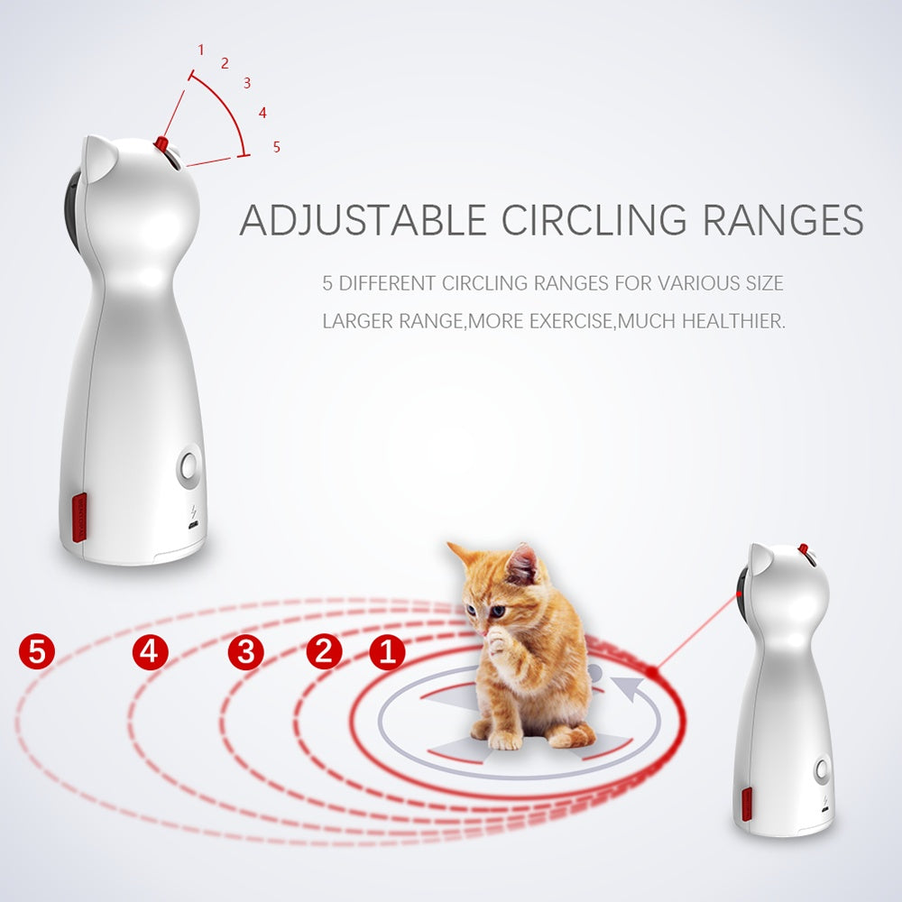 Smart Automatic Cat Laser Toy | Rotating LED Exercise & Training Fun
