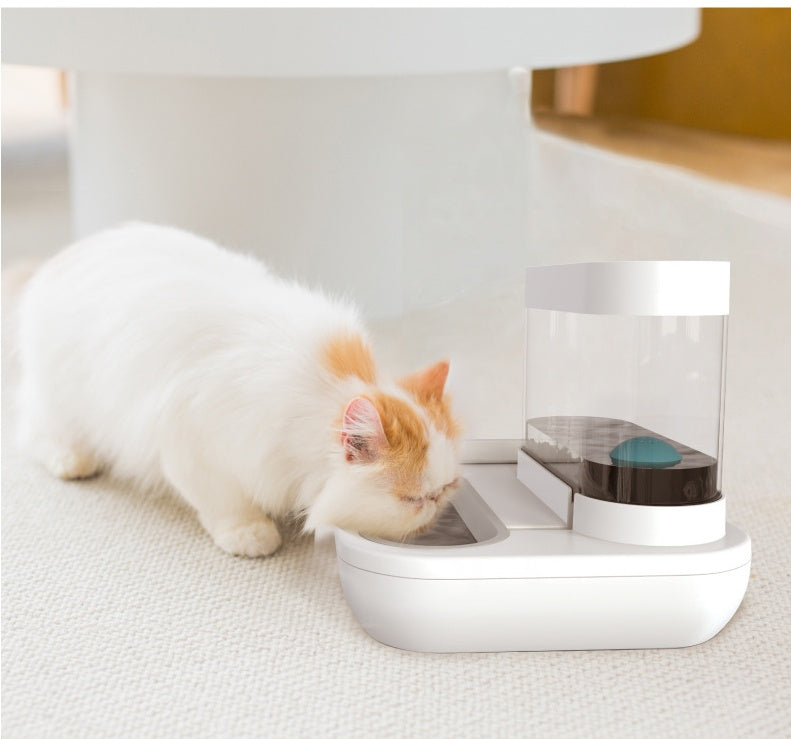 Kitten & Puppy Feeding Station: 4-Style Cat Bowl with 1.5L Automatic Drinking Fountain