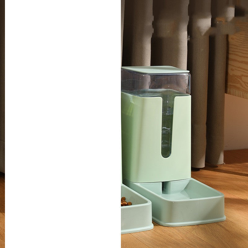 Automatic Pet Feeding Station: Double Bowl with Water Dispenser for Cats and Dogs