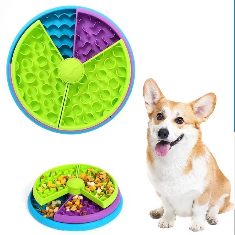 Dog & Cat Puzzle Feeder: Anti-Choking Slow Food Bowl with Rotating Game Board