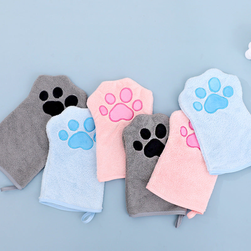 Dog Bathing Glove & Absorbent Towel | 2-in-1 Quick-Drying Pet Mitt