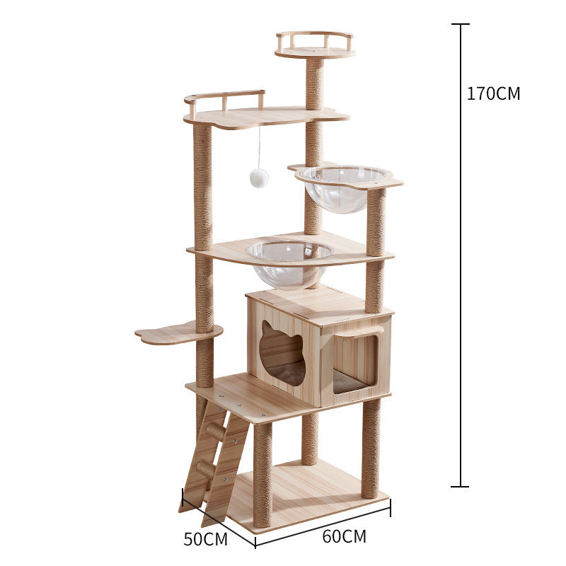 Multi-Functional Cat Tree | Climbing Frame, Scratch Post, & Cozy Cat Nest