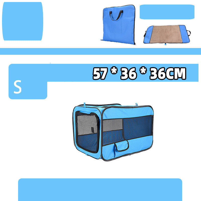 Soft Folding Pet Carrier Cage | Travel Bag with Locking Safety Zippers