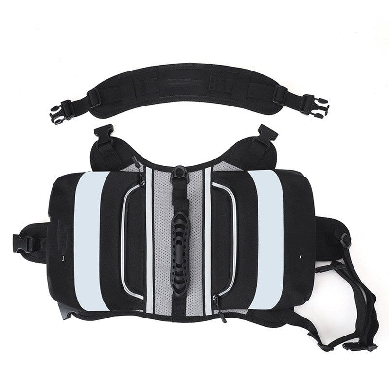 Adjustable Dog Hiking Backpack | Large Pet Travel Saddle Bag for Gear
