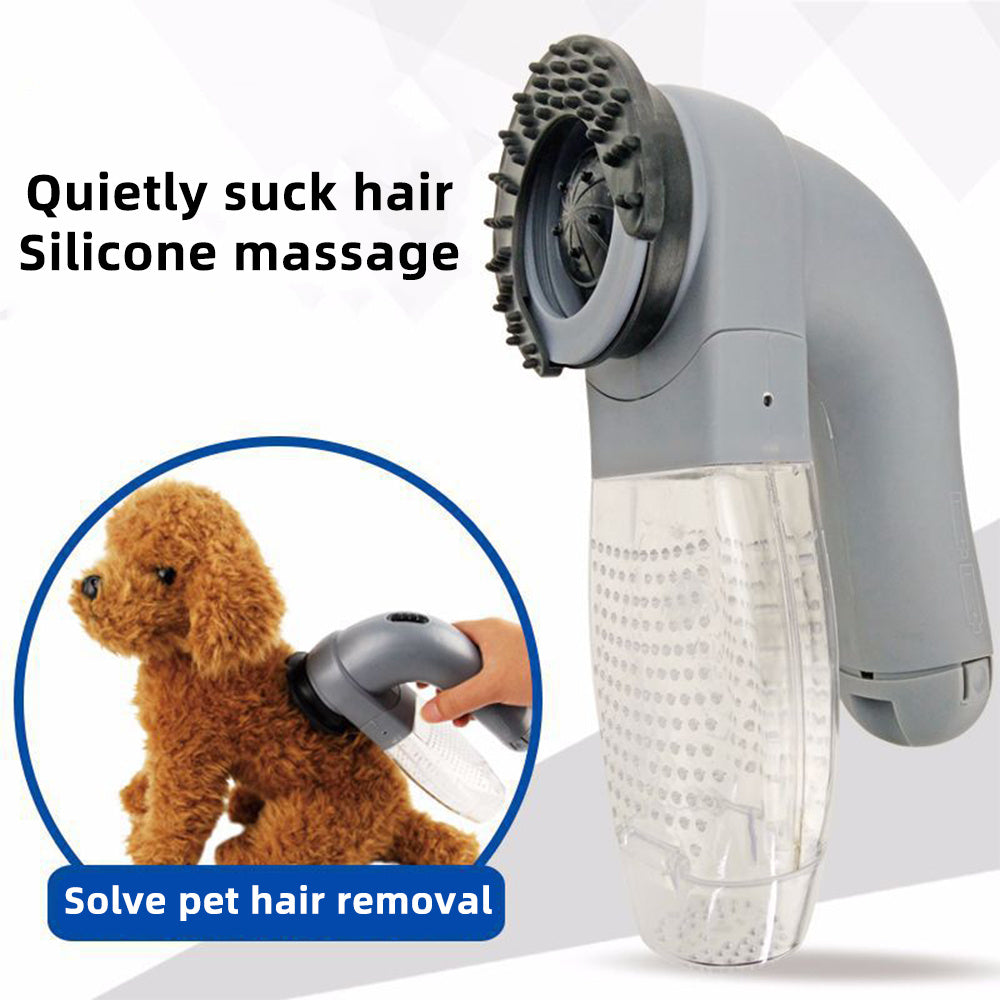 Electric Pet Massage & Cleaning Tool | Handheld Vacuum for Cat & Dog Hair