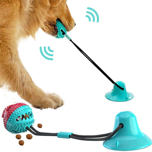 Silicon Suction Cup Dog Toy | Interactive Tug Ball for Chew, Bite & Tooth Cleaning
