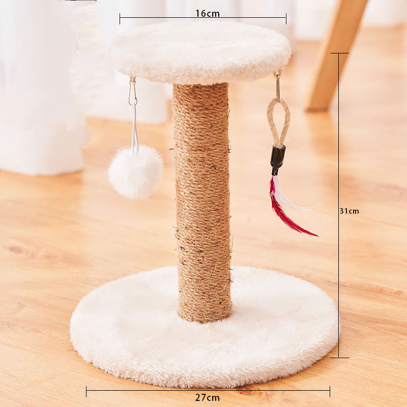Durable Vertical Sisal Scratcher | Non-Shedding Anti-Scratch Post