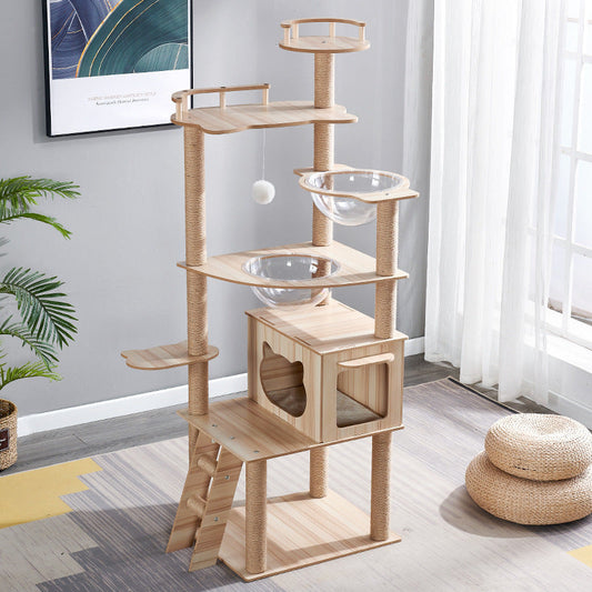 Multi-Functional Cat Tree | Climbing Frame, Scratch Post, & Cozy Cat Nest
